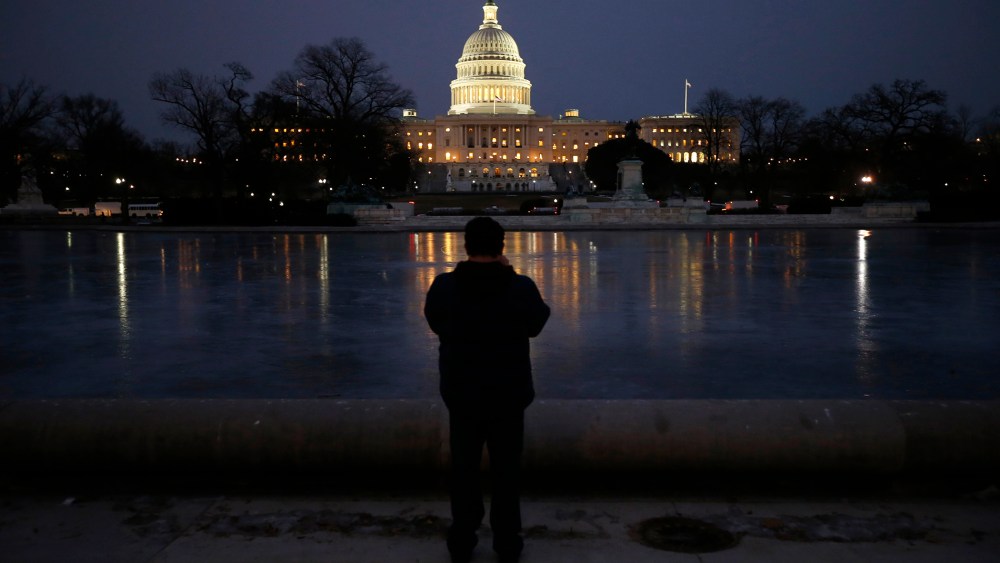 The U.S. Capitol building is seen before U.S. President Barack Obama delivers his State of the Union address in front of the U.S. Congress, on Capitol Hill in Washington on Jan. 28, 2014.