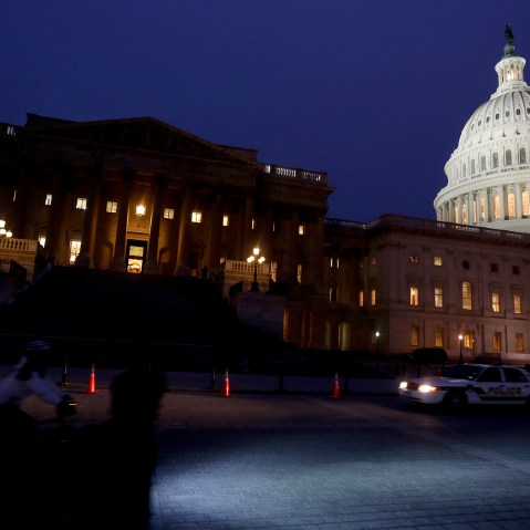 The U.S. Capitol building is seen before U.S. President Barack Obama delivers his State of the Union address in front of the U.S. Congress in Washington