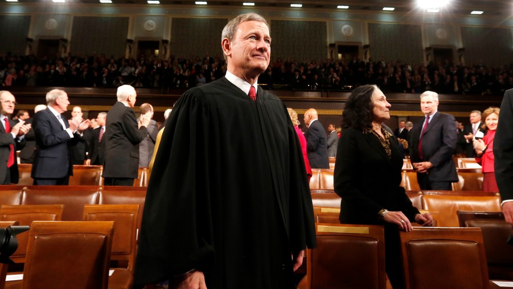 Supreme Court Chief Justice John Roberts arrives prior to President Barack Obama's State of the Union speech on Capitol Hill in Washington, Jan. 28, 2014.