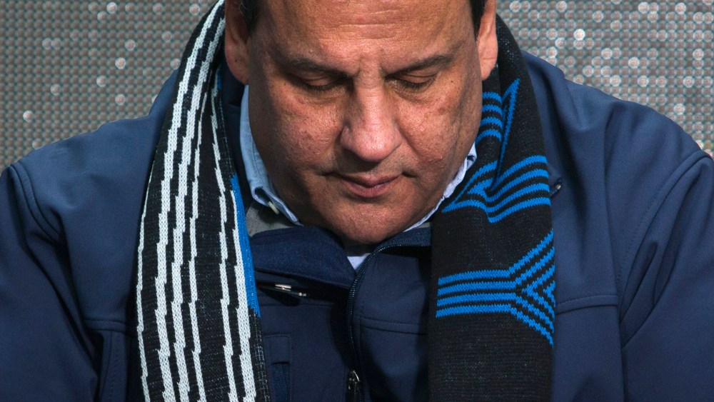 New Jersey Governor Chris Christie during a Super Bowl event, Feb. 1, 2013 in Times Square, New York, N.Y.