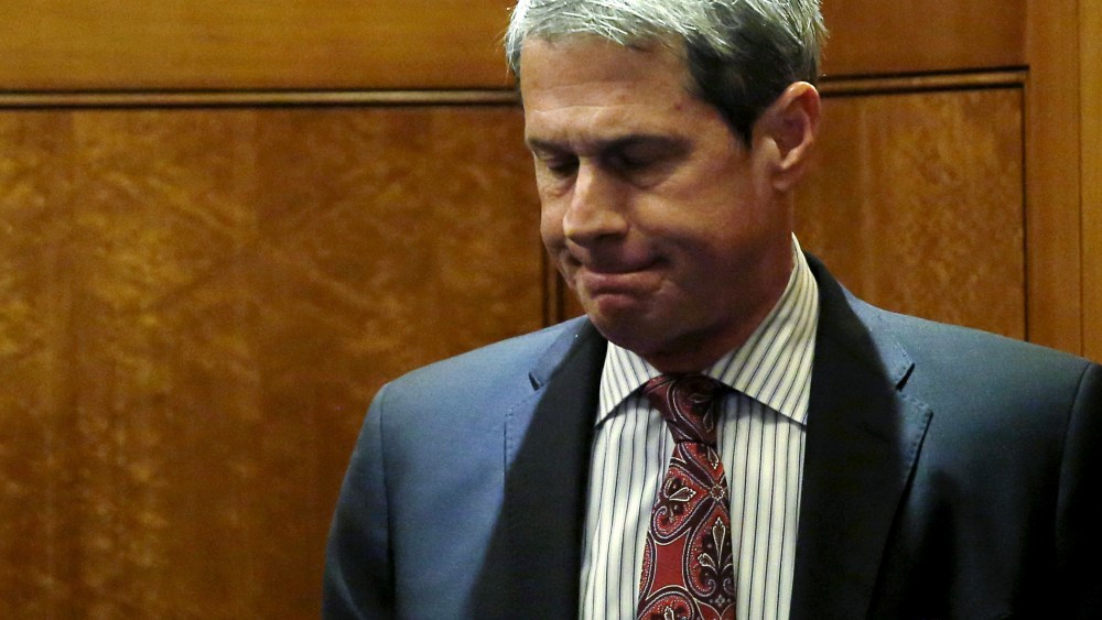Senator David Vitter leaves the Senate floor on Capitol Hill in Washington, May 7, 2015. (Photo by Gary Cameron/Reuters)