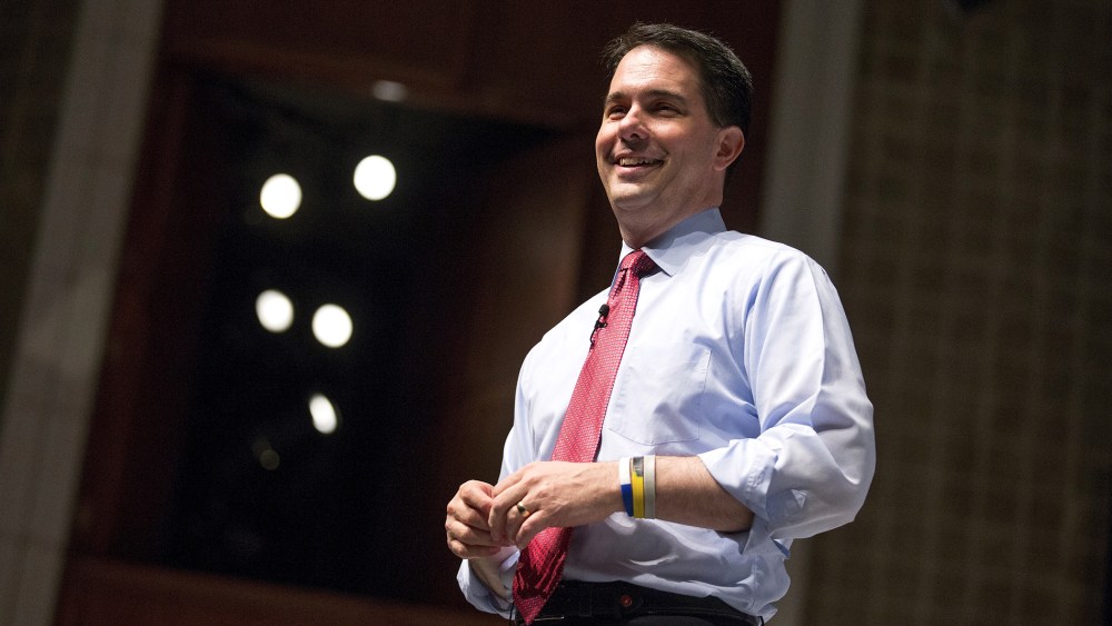 Governor of Wisconsin Scott Walker (R-WI) speaks during the Freedom Summit in Greenville, S.C., May 9, 2015. (Photo by Chris Keane/Reuters)
