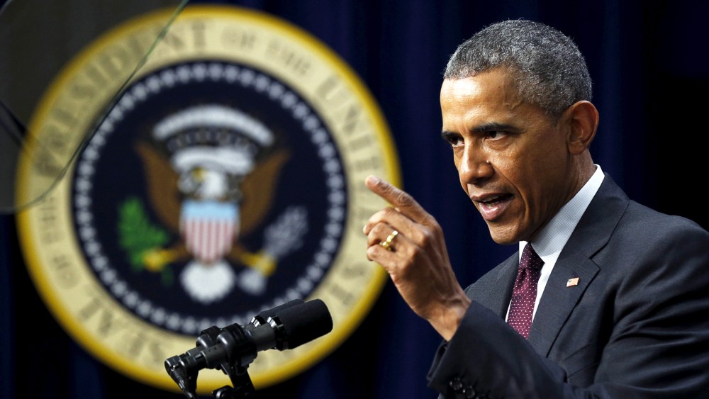 President Barack Obama speaks at the White House in Washington, D.C. (Photo by Kevin Lamarque/Reuters)