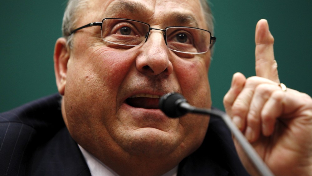 Maine Governor Paul LePage testifies before a U.S. House Energy and Commerce Subcommittee on Capitol Hill in Washington, May 13, 2015. (Photo by Jonathan Ernst/Reuters)