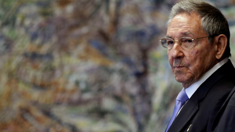 Cuba's President Raul Castro attends a ceremony at the Palace of the Revolution in Havana May 19, 2015. (Photo by Enrique de la Osa/Reuters)