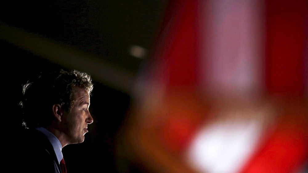 Republican presidential candidate Senator Rand Paul (R-KY) addresses a legislative luncheon held as part of the "Road to Majority" conference in Washington, D.C., June 18, 2015. (Photo by Carlos Barria/Reuters)