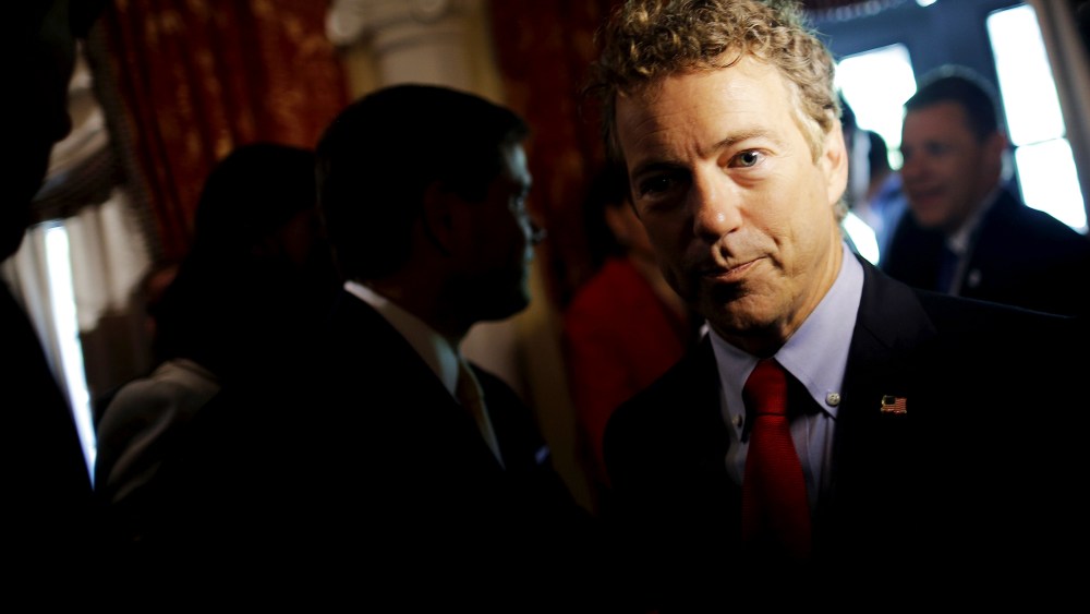 Republican presidential candidate Senator Rand Paul (R-KY) arrives to address a legislative luncheon held as part of the "Road to Majority" conference in Washington, June 18, 2015. (Photo by Carlos Barria/Reuters)
