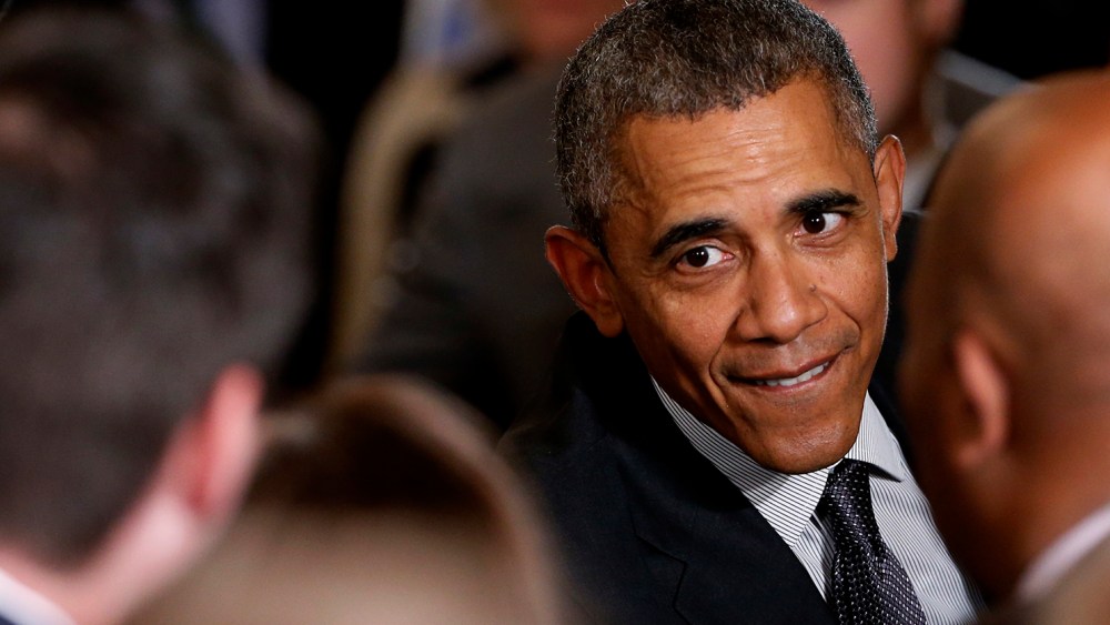 U.S. President Barack Obama greets attendees in the crowd after signing House Resolution 2146, the "Defending Public Safety Employees' Retirement Act and Trade Preference Extension Act of 2015," June 29, 2015. (Photo by Jonathan Ernst/Reuters)