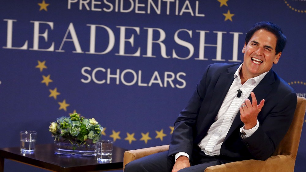 Mark Cuban, owner of the Dallas Mavericks, speaks during the graduation of the inaugural class of the Presidential Leadership Scholars program, at the George W. Bush Presidential Library in Dallas, Texas July 9, 2015. (Photo by Mike Stone/Reuters)