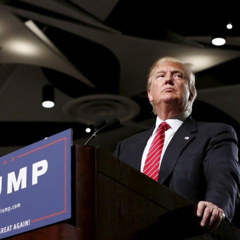 U.S. Republican presidential candidate Donald Trump speaks during a campaign event in Phoenix, Ariz. on July 11, 2015. (Photo by Nancy Wiechec/Reuters)