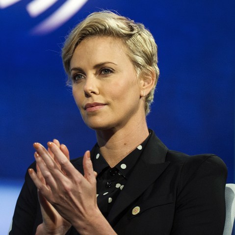 Actress and United Nations Messenger of Peace, Charlize Theron, takes part in a panel during the Clinton Global Initiative's annual meeting in New York, Sept. 27, 2015. (Photo by Lucas Jackson/Reuters)