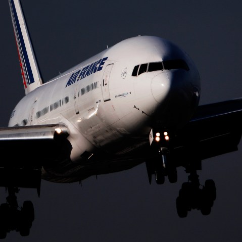 An Air France Boeing 777 aircraft lands at the Charles de Gaulle International Airport in Roissy, near Paris, Oct. 27, 2015. (Photo by Christian Hartmann/Reuters)