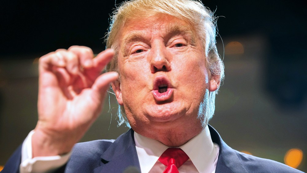 Republican U.S. presidential candidate Donald Trump speaks at a rally in Sparks, Nev., Oct. 29, 2015. (Photo by James Glover/Reuters)