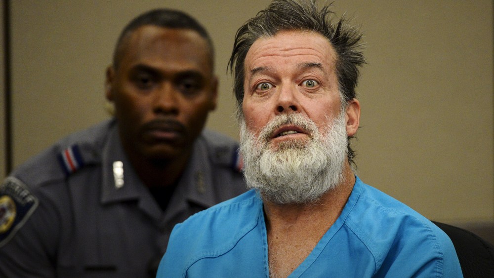 Shooting suspect Robert Lewis Dear, 57, attends his hearing to face 179 counts of various criminal charges at an El Paso County court in Colorado Springs, Colo., Dec. 9, 2015. (Photo by Andy Cross/The Denver Post/Pool/Reuters)