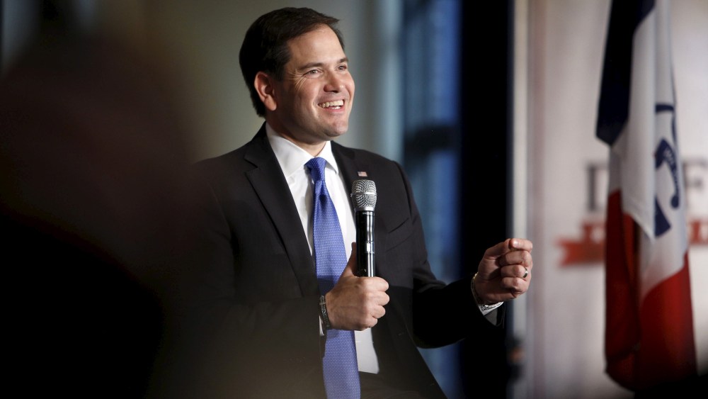 U.S. Republican presidential candidate Senator Marco Rubio speaks at a Defend and Reform Veterans and Military Town Hall at Noah's Event Venue in West Des Moines, Ia., Dec. 10, 2015. (Photo by Scott Morgan/Reuters)