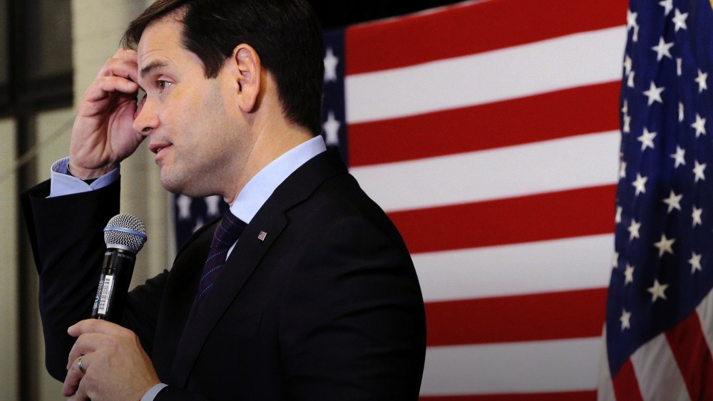 U.S. Republican presidential candidate and U.S. Senator Marco Rubio pauses while answering a question at Nashua Community College in Nashua, N.H., Jan. 7, 2016. (Photo by Brian Snyder/Reuters)