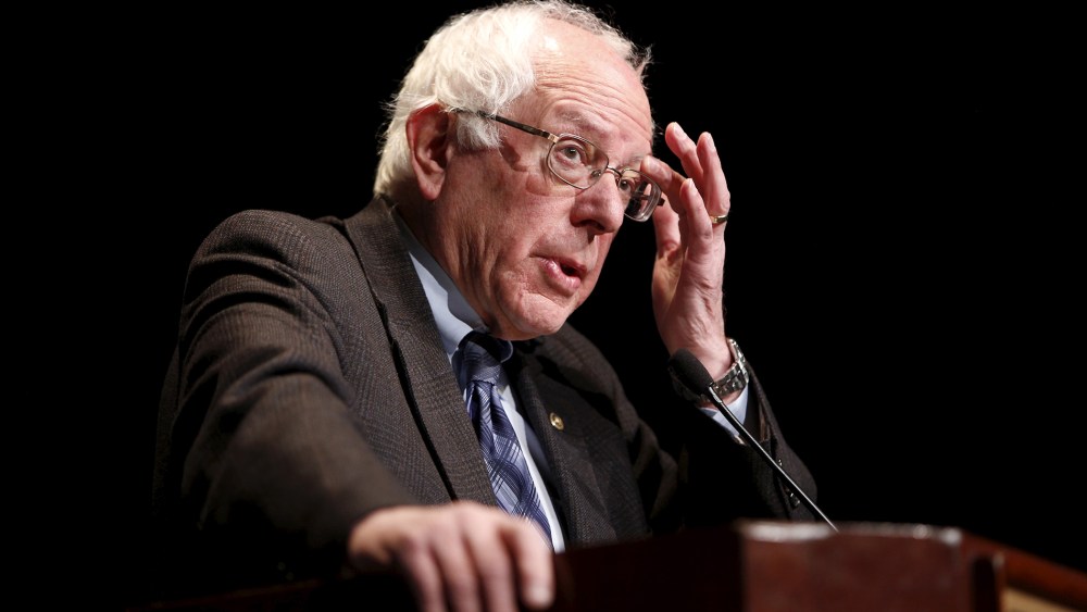 Democratic U.S. presidential candidate Senator Bernie Sanders speaks during a campaign event at Wartburg College in Waverly, Iowa, Jan. 8, 2016. (Photo by Scott Morgan/Reuters)