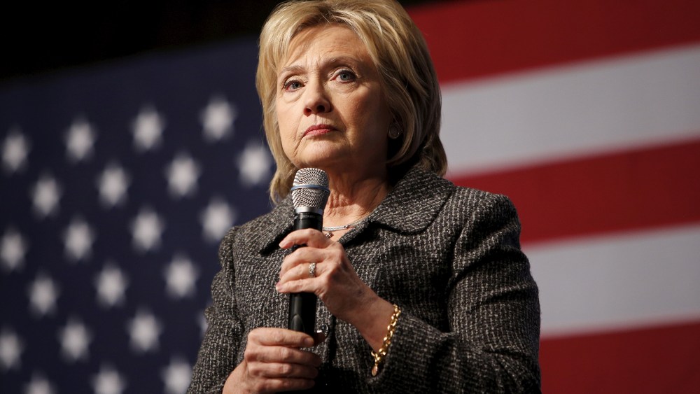 Democratic presidential candidate Hillary Clinton pauses during a campaign rally at Iowa State University in Ames, Iowa, Jan. 12, 2016. (Photo by Scott Morgan/Reuters)