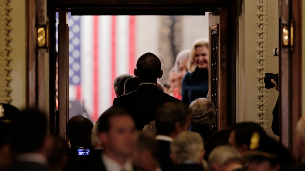 U.S. President Barack Obama enters the chamber of the U.S. House of Representatives to deliver his final State of the Union address to a joint session of Congress in Washington, Jan. 12, 2016. (Photo by Joshua Roberts/Reuters)