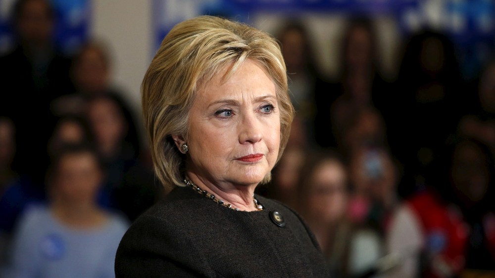 Democratic presidential candidate Hillary Clinton takes a question during a campaign rally at the Derry Boys and Girls Club in Derry, N.H., Feb. 3, 2016. (Photo by Adrees Latif/Reuters)