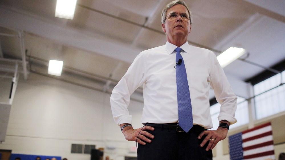 Republican presidential candidate Jeb Bush listens to a question from the audience during a campaign town hall meeting in Nashua, N.H., Feb. 7, 2016. (Photo by Brian Snyder/Reuters)