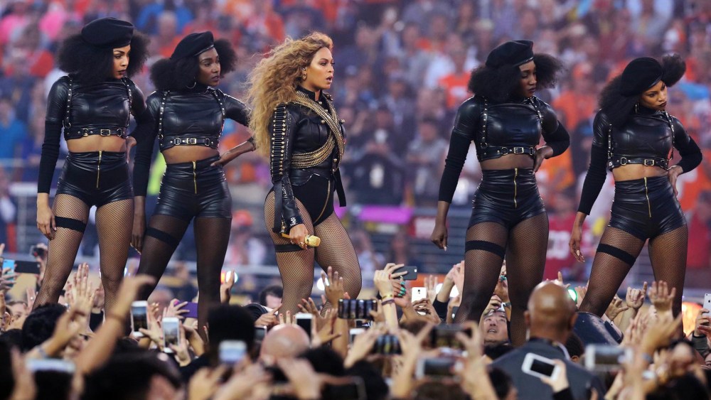 Beyonce performs during halftime in Super Bowl 50 at Levi's Stadium, Feb. 7, 2016. (Photo by Matthew Emmons/USA TODAY/Reuters)