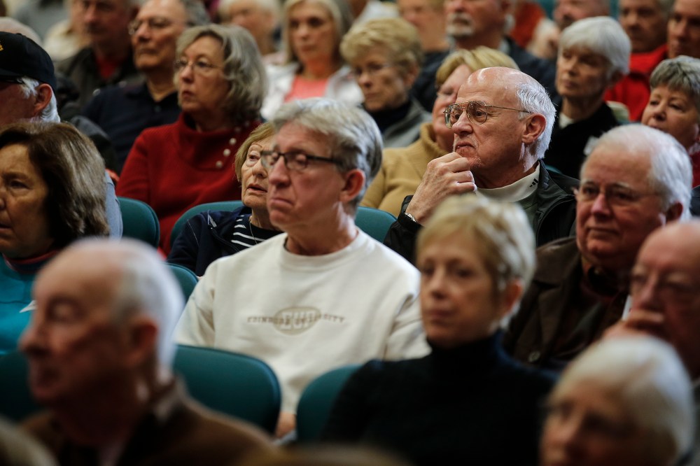 Supporters of Republican presidential candidate Marco Rubio listen during a campaign event in Sun City, S.C., Feb. 11, 2016. (Photo by Carlo Allegri/Reuters)