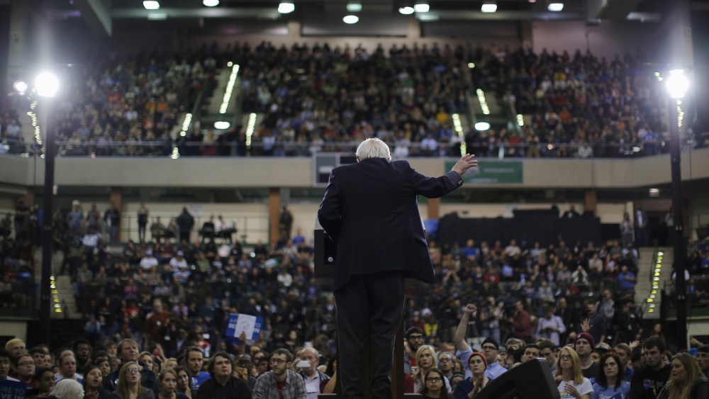 Democratic presidential candidate and U.S. Senator Bernie Sanders speaks at a campaign rally at Chicago State University in Chicago, Ill., Feb. 25, 2016. (Photo by Brian Snyder/Reuters)