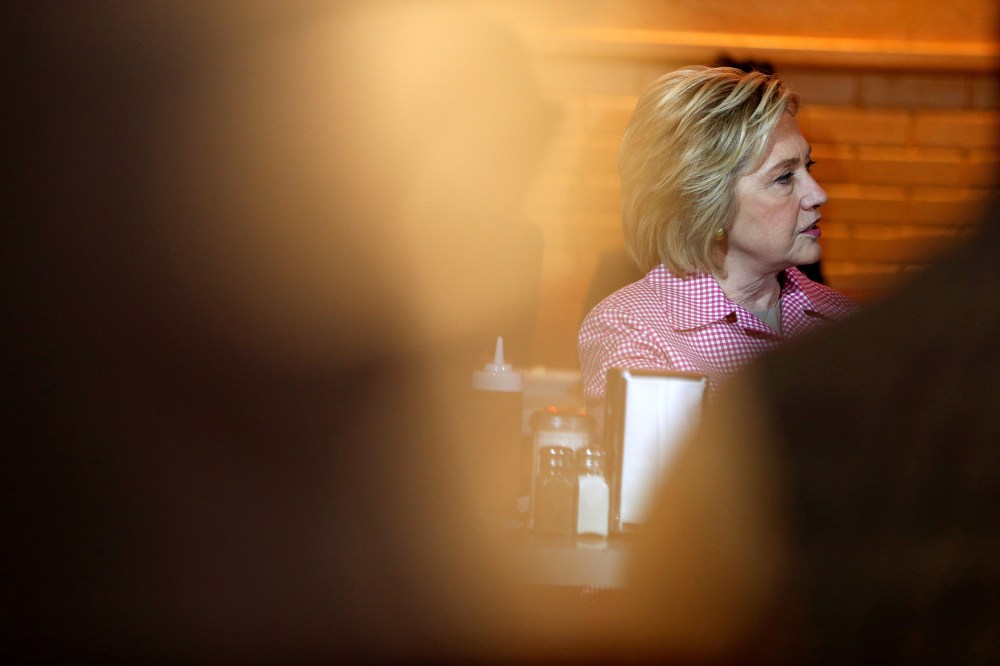 Democratic U.S. presidential candidate Hillary Clinton speaks during a meeting with community leaders in Oakland, Calif. on May 27, 2016. (Photo by Stephen Lam/Reuters)