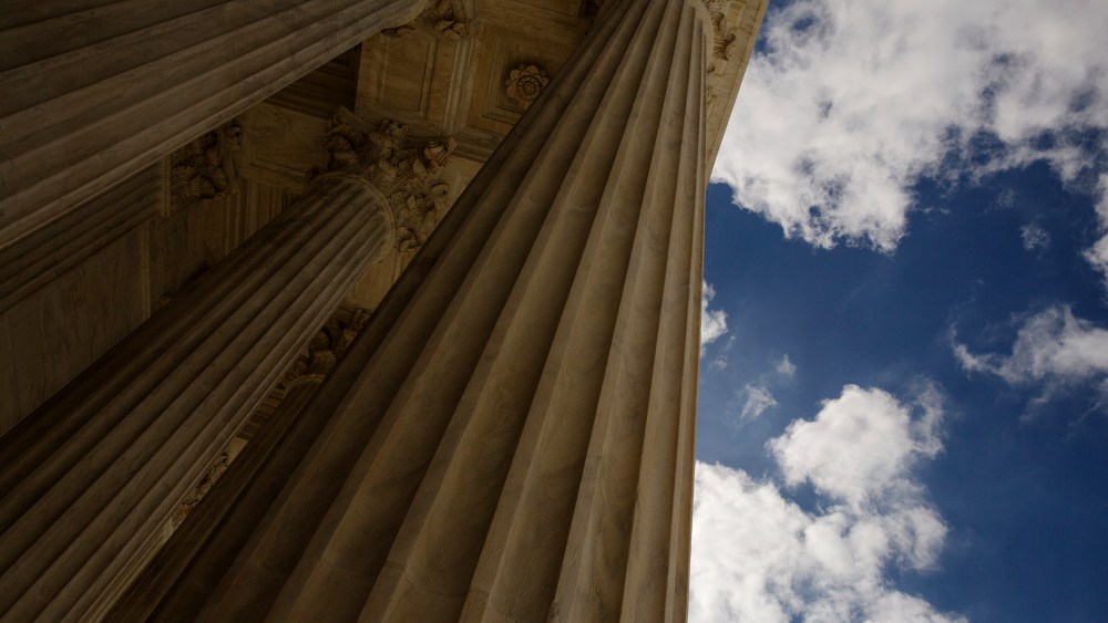 The front columns at the U.S. Supreme Court building in Washington, Oct. 5, 2015. (Photo by Jonathan Ernst/Reuters)
