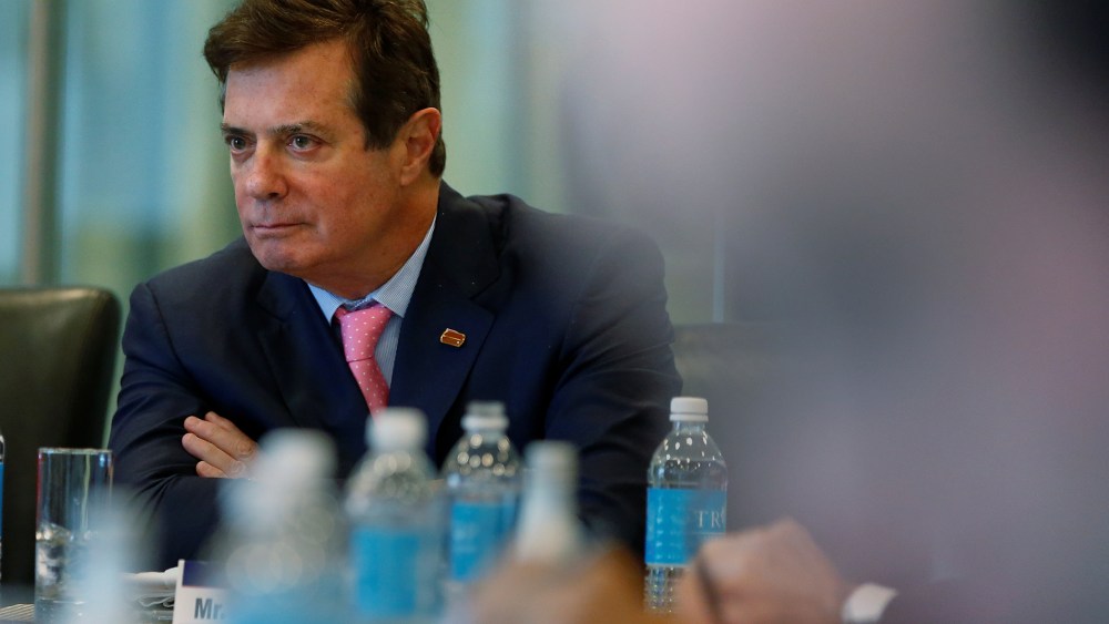 Paul Manafort of Republican presidential nominee Donald Trump's staff listens during a round table discussion on security at Trump Tower in the Manhattan borough of New York, Aug. 17, 2016. (Photo by Carlo Allegri/Reuters)