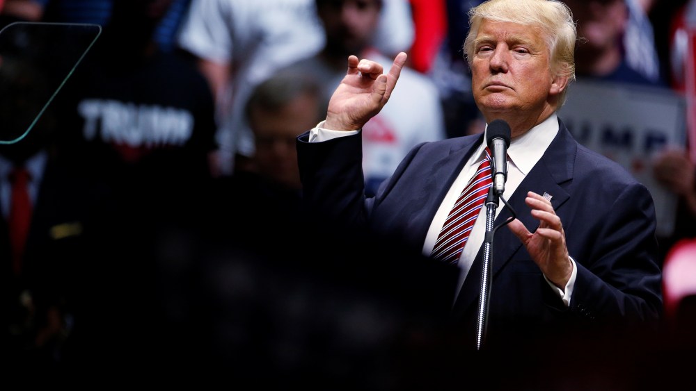 Republican presidential nominee Donald Trump speaks during a campaign rally in Austin, Texas, Aug. 23, 2016. (Photo by Carlo Allegri/Reuters)