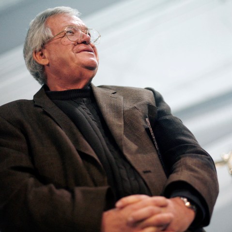 Former Representative J. Dennis Hastert (R-IL) listens at an event in Cedar Rapids, Iowa January 2, 2008. (Photo by Keith Bedford/Reuters)