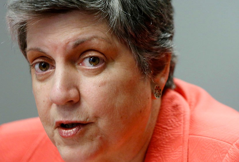 U.S. Homeland Security Secretary Janet Napolitano speaks to reporters during the Reuters Cybersecurity Summit in Washington, May 14, 2013.  (Photo by Jonathan Ernst/Reuters)