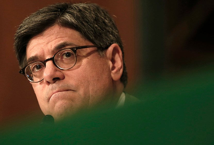 U.S. Treasury Secretary Jack Lew testifies before a Senate Banking hearing on "The Financial Stability Oversight Council Annual Report to Congress." on Capitol Hill in Washington May 21, 2013.  (Photos Kevin Lamarque/Reuters)