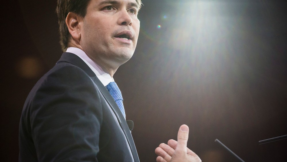 Marco Rubio, senateur republicain de Floride, lors de la CPAC  2015, conference d'action politique conservatrice, a National Harbor
