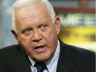 Former Senator Warren Rudman on NBC's "Meet The Press" in 2003. (Alex Wong/Getty Images)