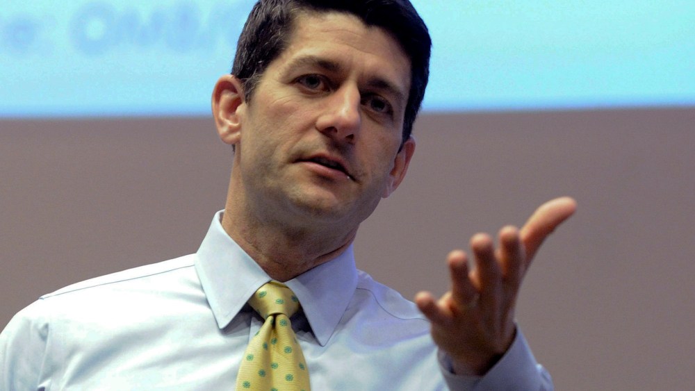 Republican Rep. Paul Ryan during a listening session at the Snap-on Headquarters in Kenosha, Wis., March 20, 2014.