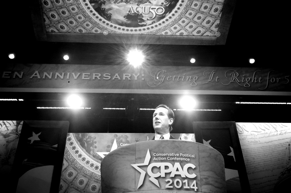 Rick Santorum speaks at CPAC, Mar. 7, 2014.