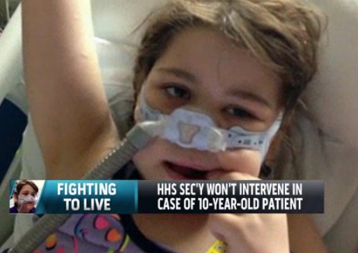 10-year-old Sarah Murnaghan, who suffers from end-stage cystic fibrosis, is waiting on the organ transplant network to decide whether she can receive life-saving surgery.