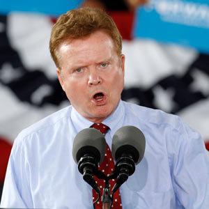 Retiring Sen. Jim Webb speaking at an Obama rally Thursday in Virginia Beach, Virginia.