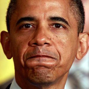 Frown face close-up on Monday.