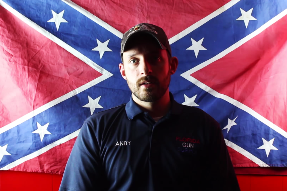 An employee from Florida Gun Supply speaks in a video published on YouTube, Jul 18, 2015.