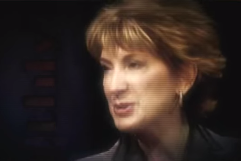 Carly Fiorina appears in an attack ad created by incumbent Democratic Sen. Barbara Boxer in 2010.
