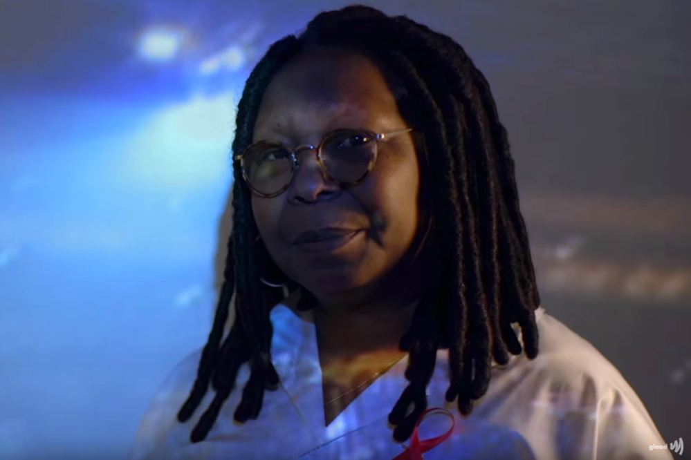 Screengrab captured from a new PSA released Tuesday by GLAAD and The Elizabeth Taylor AIDS Foundation. (Courtesy of GLAAD)