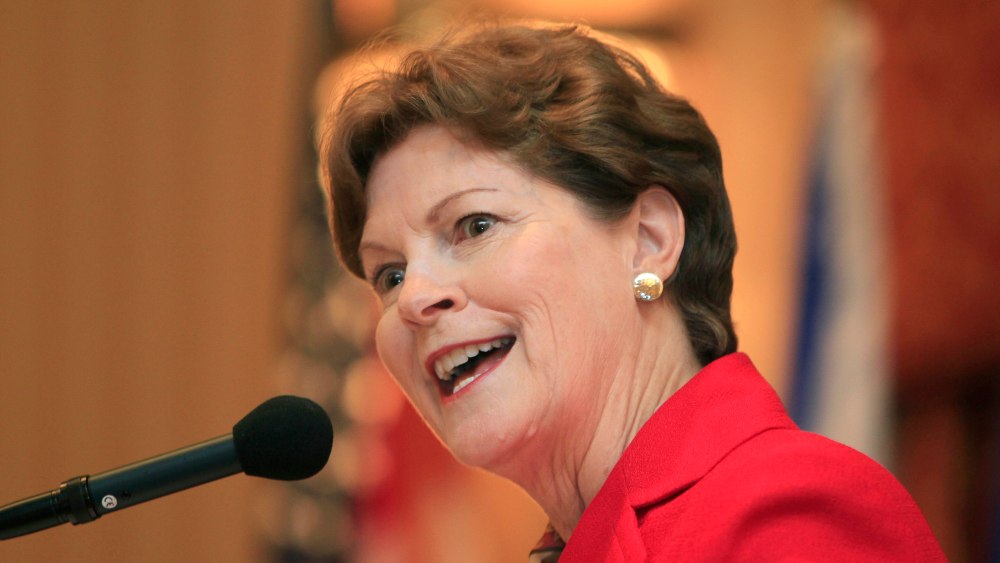 U.S. Sen Jeanne Shaheen D-N.H. speaks  during a forum Monday, Aug. 13, 2012 in Concord, N.H., aimed at improving trade between New Hampshire and eastern Canadian provinces. Organized by the New Hampshire-Canada Trade Council, Monday's conference...