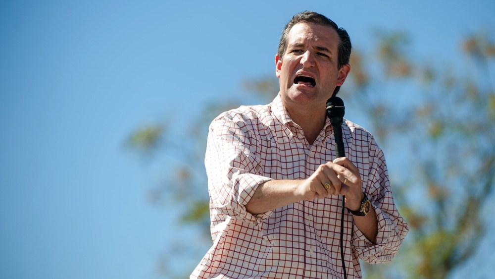 Texas Sen. Ted Cruz speaks during Savannah Rep. Jack Kingston's family barbecue in Bloomingdale, Ga. on Oct. 25, 2014. (Dylan Wilson/Savannah Morning News/AP)