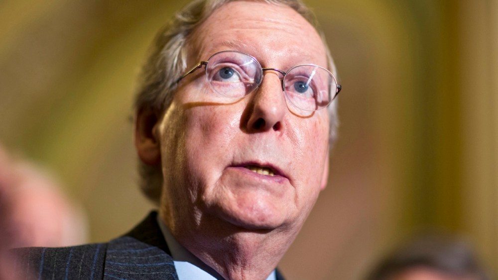 Senate Minority Leader Mitch McConnell, R-Ky. supports hemp production in his state. (AP Photo/J. Scott Applewhite)