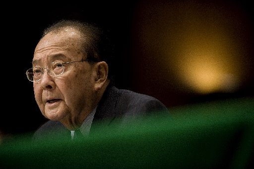 Photo dated January 14, 2009 shows US Democratic Senator from Hawaii Daniel Inouye during a hearing on Capitol Hill in Washington. Inouye died on December 17, 2012 at the age of 88, according to media reports. AFP PHOTO/FILES/Jim WATSONJIM WATSON...