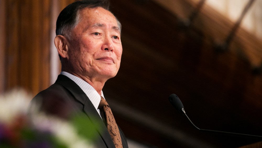 George Takei speaking at the National Press Club on Oct. 18, 2013 in Wash., DC. (Photo by Alyson Fligg/Sipa)